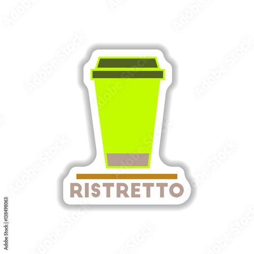 Label Frames and badges vector icons coffee emblem ristretto to go