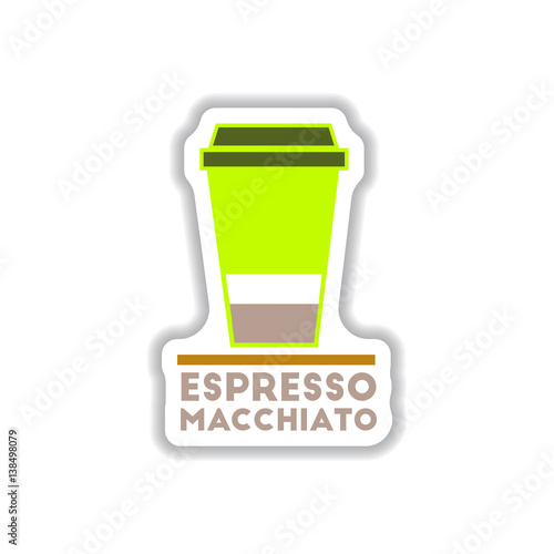 Label Frames and badges vector icons coffee emblem espresso macchiato to go