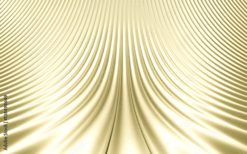 Obraz premium Złocisty abstrakcjonistyczny wizerunek linii tło. Renderowania 3d