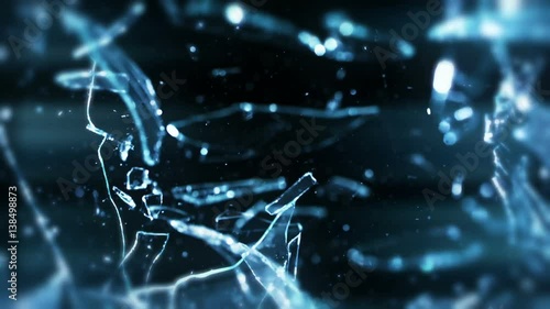 Broken Shattered Glass In Slow Motion