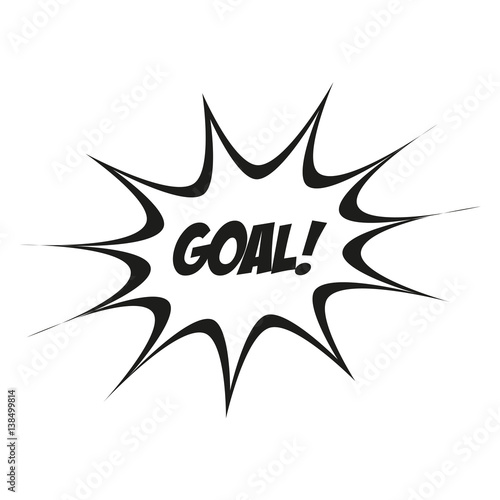     Goal, Comic Speech Bubble. Vector illustration.