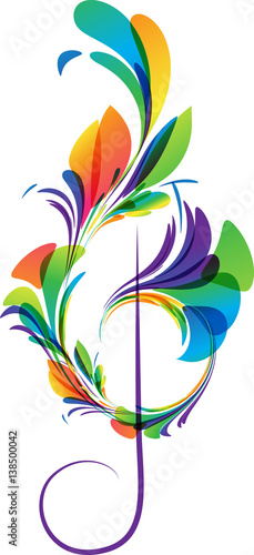 Art treble clef