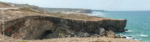 Panoramic view of the cliffs of the Costa Vicentina 