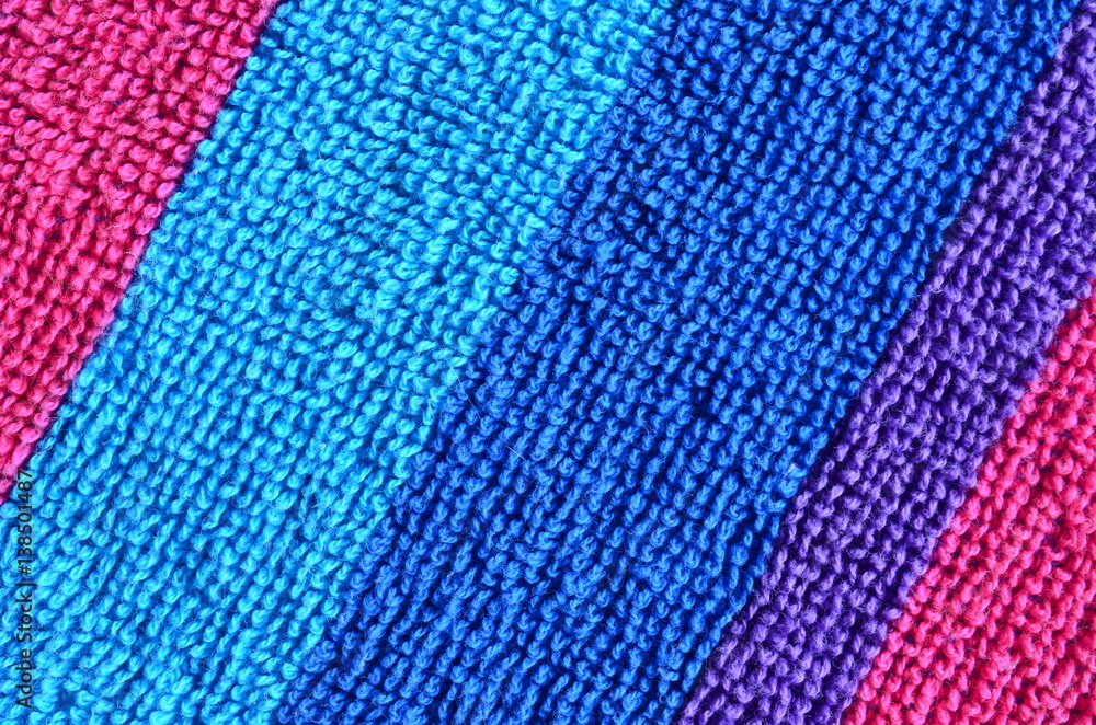 Colorful stripes closeup texture of a beach towel Colorful stripes closeup texture of a beach towel