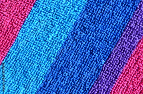 Colorful stripes closeup texture of a beach towel