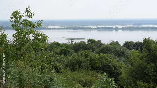 Wallpaper Mural Landscape with Dniepr river panorama from Vitachiv view point, shot in Ukraine in summer. Torontodigital.ca