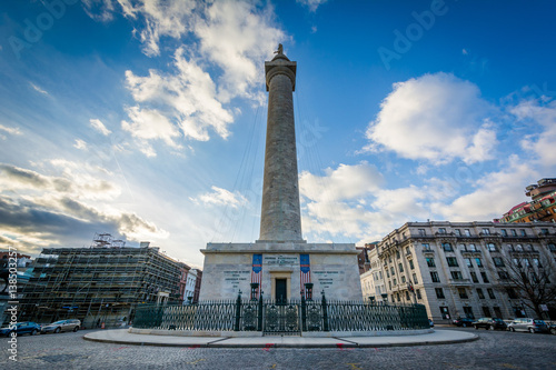 The Washington Monument, in Mount Vernon, Baltimore, Maryland.