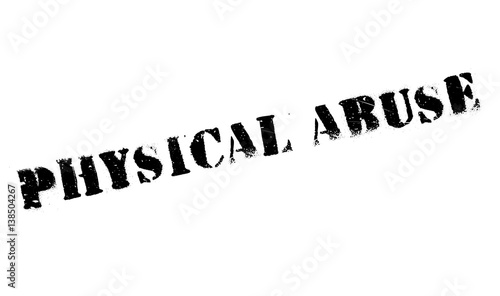 Physical Abuse rubber stamp. Grunge design with dust scratches. Effects can be easily removed for a clean, crisp look. Color is easily changed.