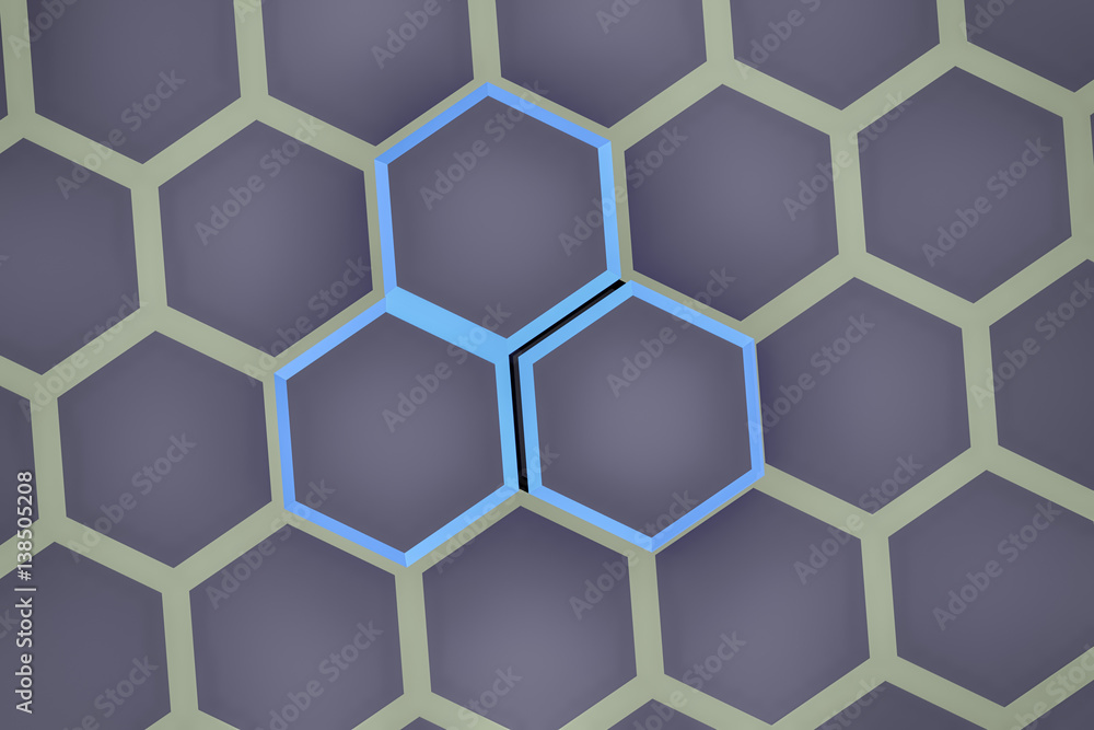 3D rednering of abstract hexagon background 3D rednering of abstract hexagon background