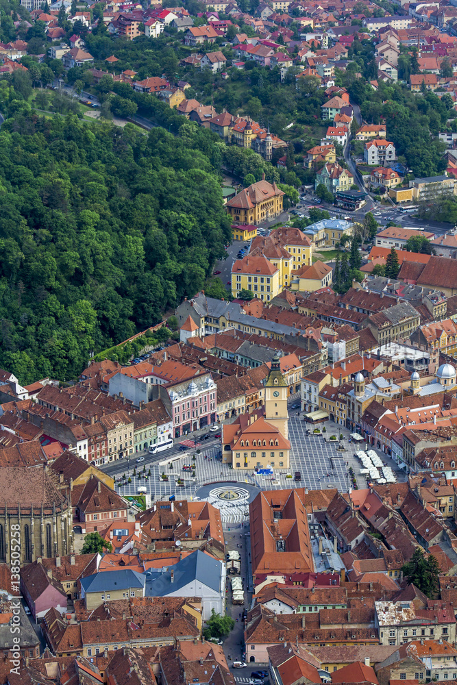 View of Brasov city, Romania, in the Transylvania region.