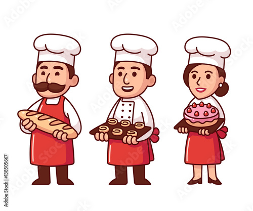 Cartoon bakers set