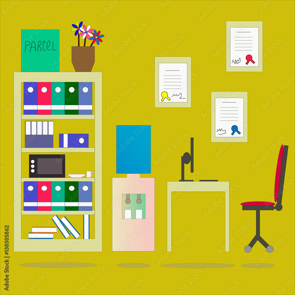Workplace in office Workplace in office