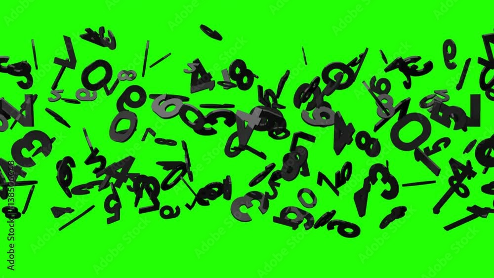 Black Numbers On Green Chroma Key.
Loop able 3DCG render Animation. Black Numbers On Green Chroma Key.
Loop able 3DCG render Animation.