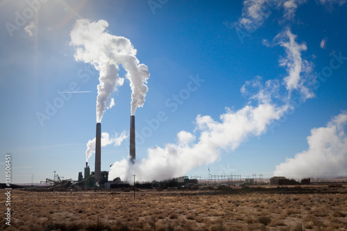 Factory with chimneys