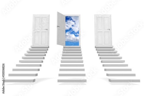 3D stairway to heaven concept © PX Media
