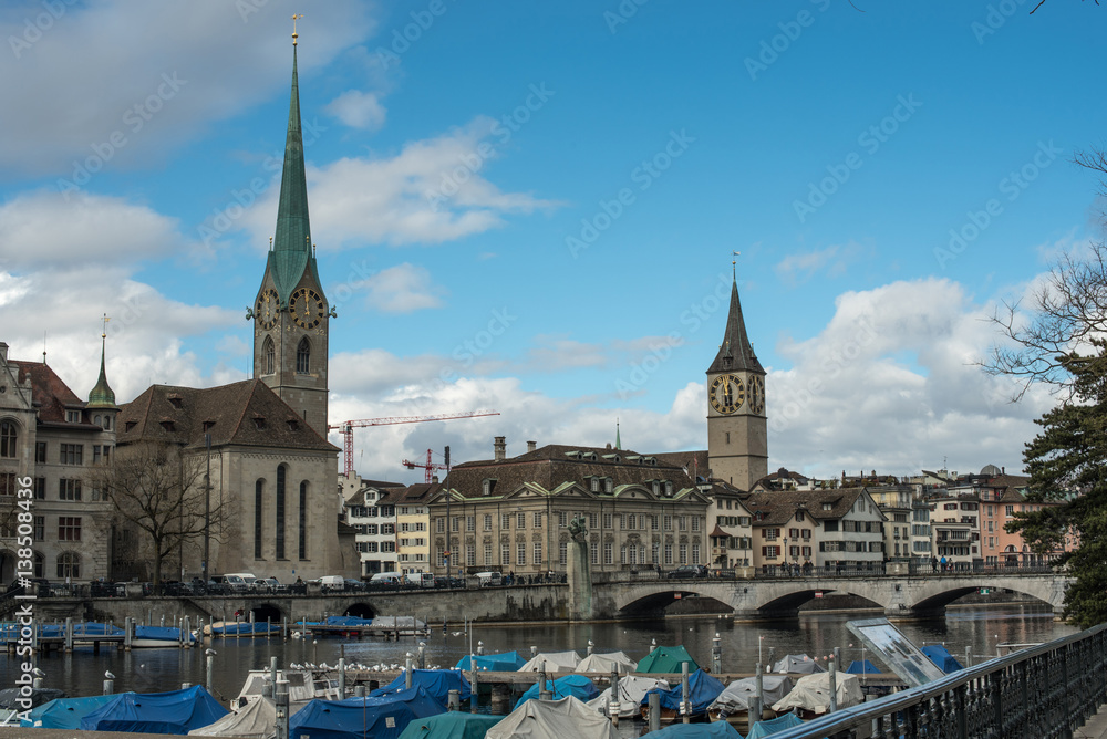 Landscape of Historic Zurich center