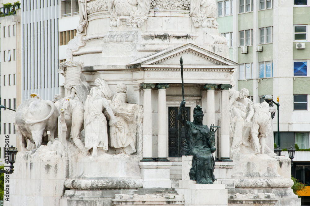 Marquis of Pombal Square Monument - Lisbon - Portugal