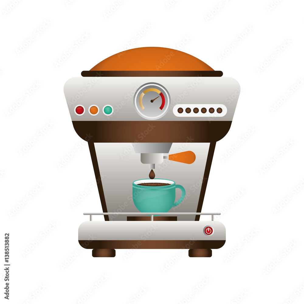 Coffee drink machine icon vector illustration graphic design
