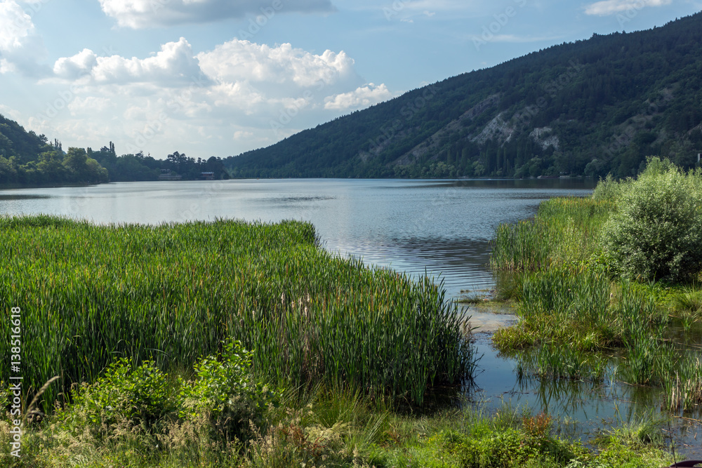 Amazing Summer Landscape of Pancharevo lake, Sofia city Region, Bulgaria