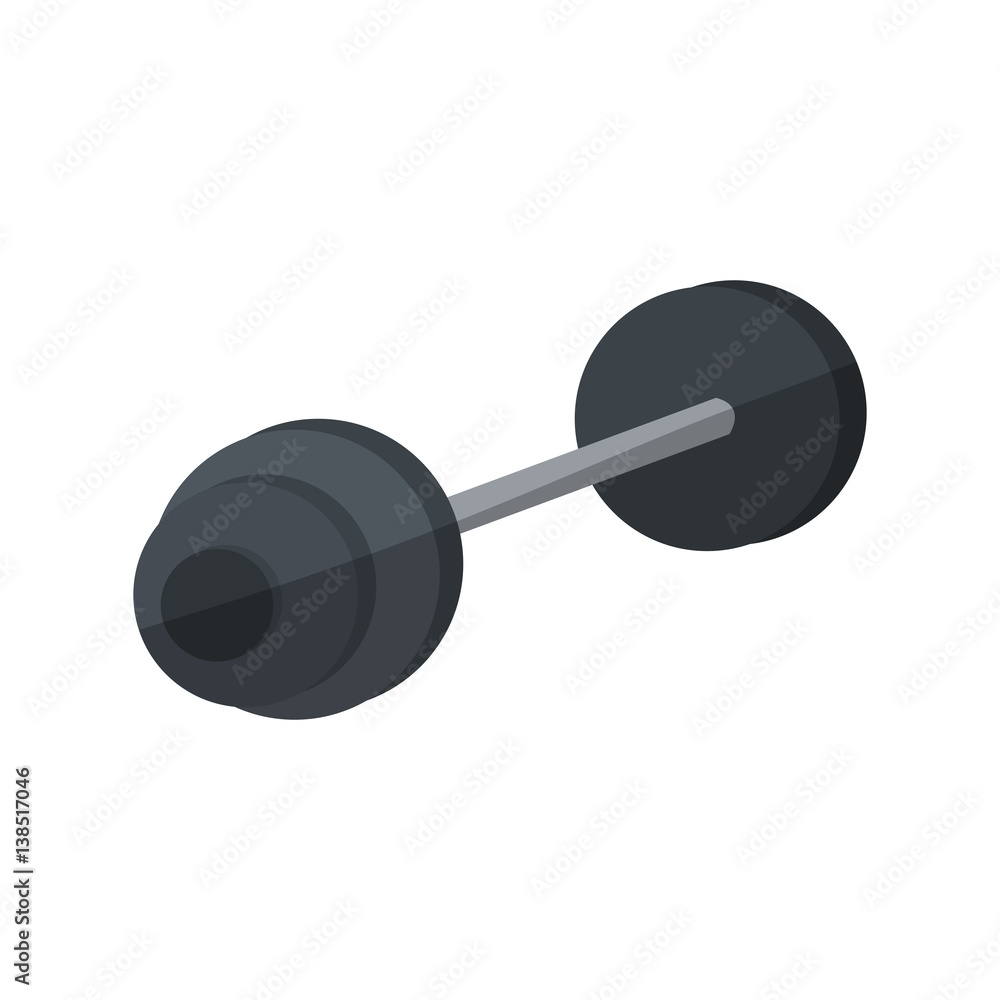 dumbbell icon over white background. vector illustration dumbbell icon over white background. vector illustration
