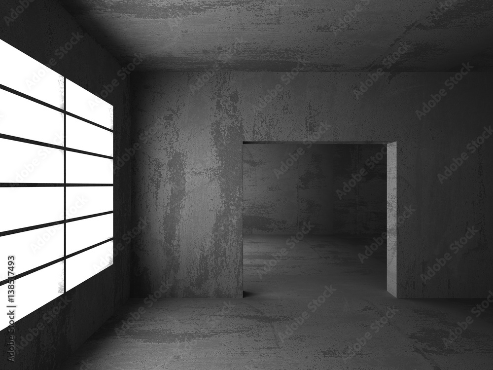 Dark empty room. Concrete rusty walls. Architecture background Dark empty room. Concrete rusty walls. Architecture background