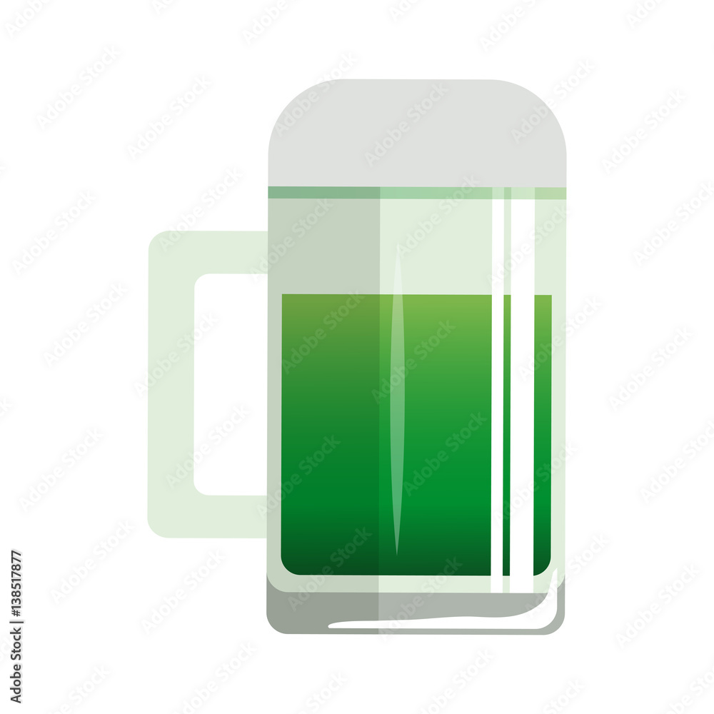 irish beer jar icon over white background. colorful design. vector illustration irish beer jar icon over white background. colorful design. vector illustration