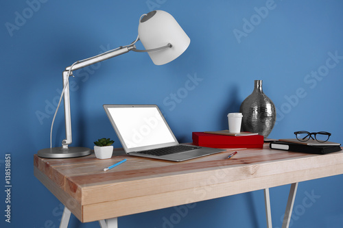 Workplace with laptop again...