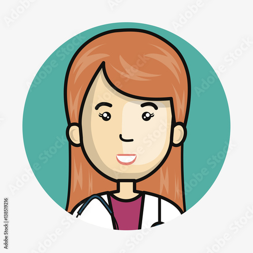 health professional avatar character vector illustration design