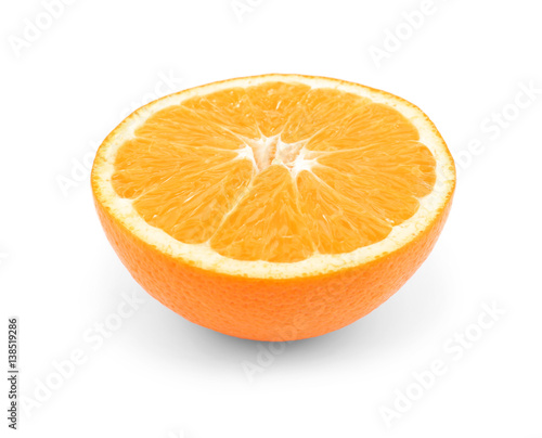 Fresh orange slice, isolated on white