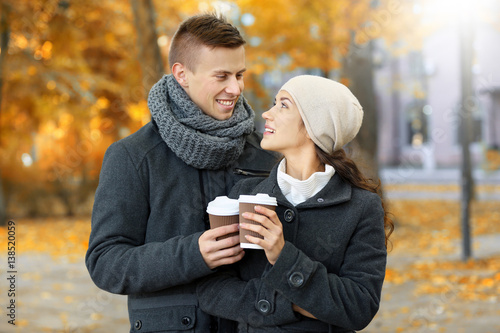 Beautiful young couple with...