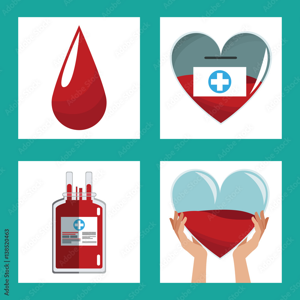 Obraz premium donate blood concept design vector illustration eps 10