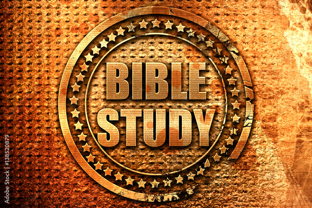 bible study, 3D rendering, metal text bible study, 3D rendering, metal text