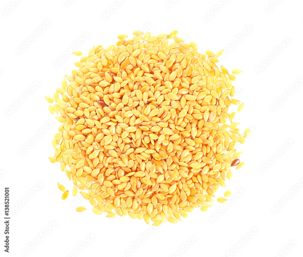Flax seeds isolated on white background Flax seeds isolated on white background