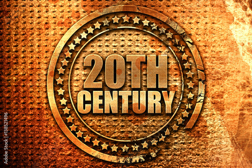 Tableau sur toile 20th century, 3D rendering, metal text