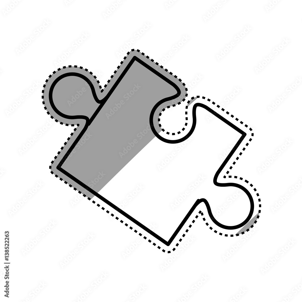 Jigsaw puzzle piece icon vector illustration graphic design Jigsaw puzzle piece icon vector illustration graphic design