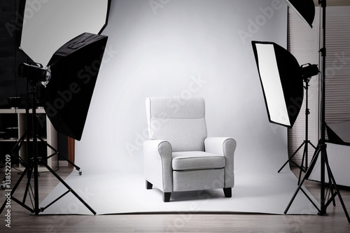 Photo studio with lightning...