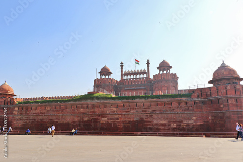 Red Fort, UNESCO world heritage site, a reminder of the magnificent power of the Mughal emperors and a symbol of glory to the Indian nation too. photo