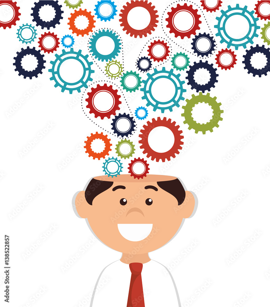 businessman character thinkin icon vector illustration design businessman character thinkin icon vector illustration design