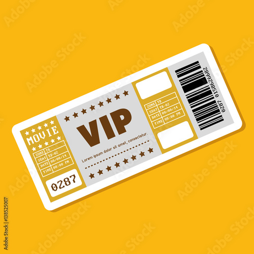 vip ticket entrance icon vector illustration design