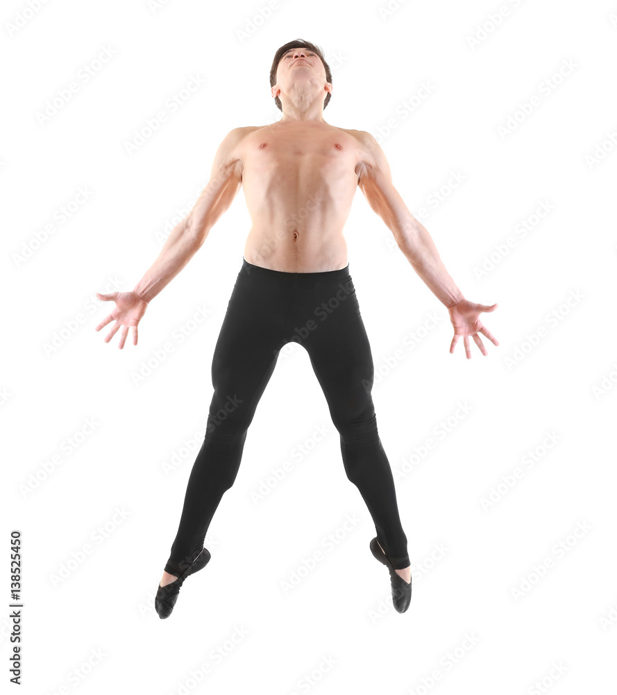 Handsome young ballet dancer on white background Handsome young ballet dancer on white background