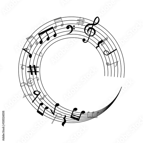 Music notes symbol icon vector illustration graphic design