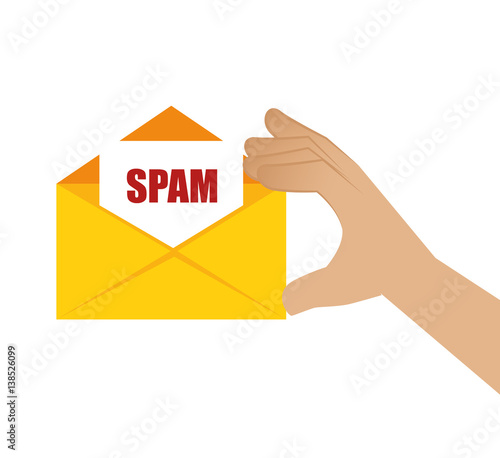 spam electronic mail icon vector illustration design
