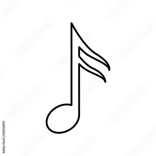 Music note symbol icon vector illustration graphic design