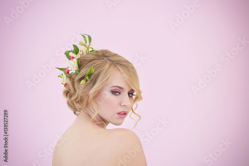 Beautiful young woman with ...