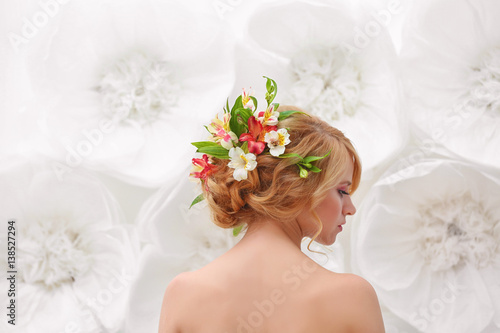 Beautiful young woman with ...