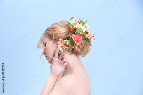 Beautiful young woman with ...