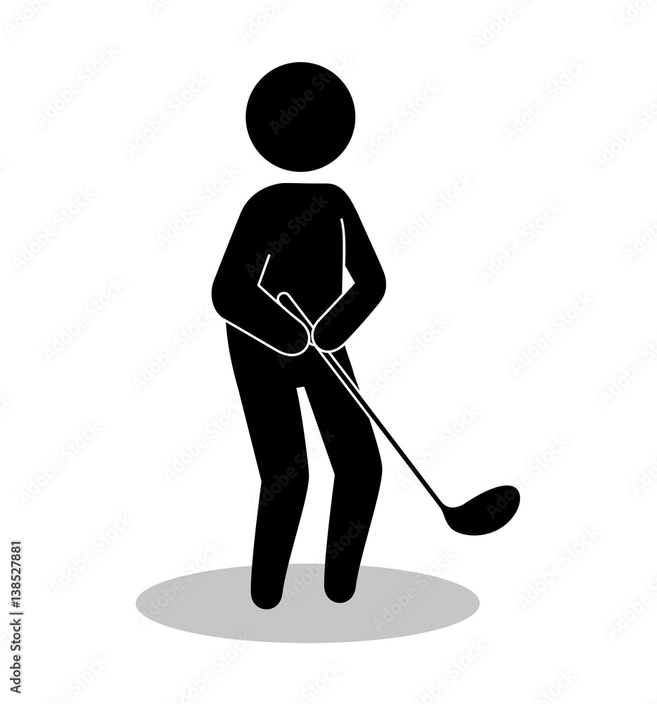 golf sport golfer emblem icon vector illustration design golf sport golfer emblem icon vector illustration design