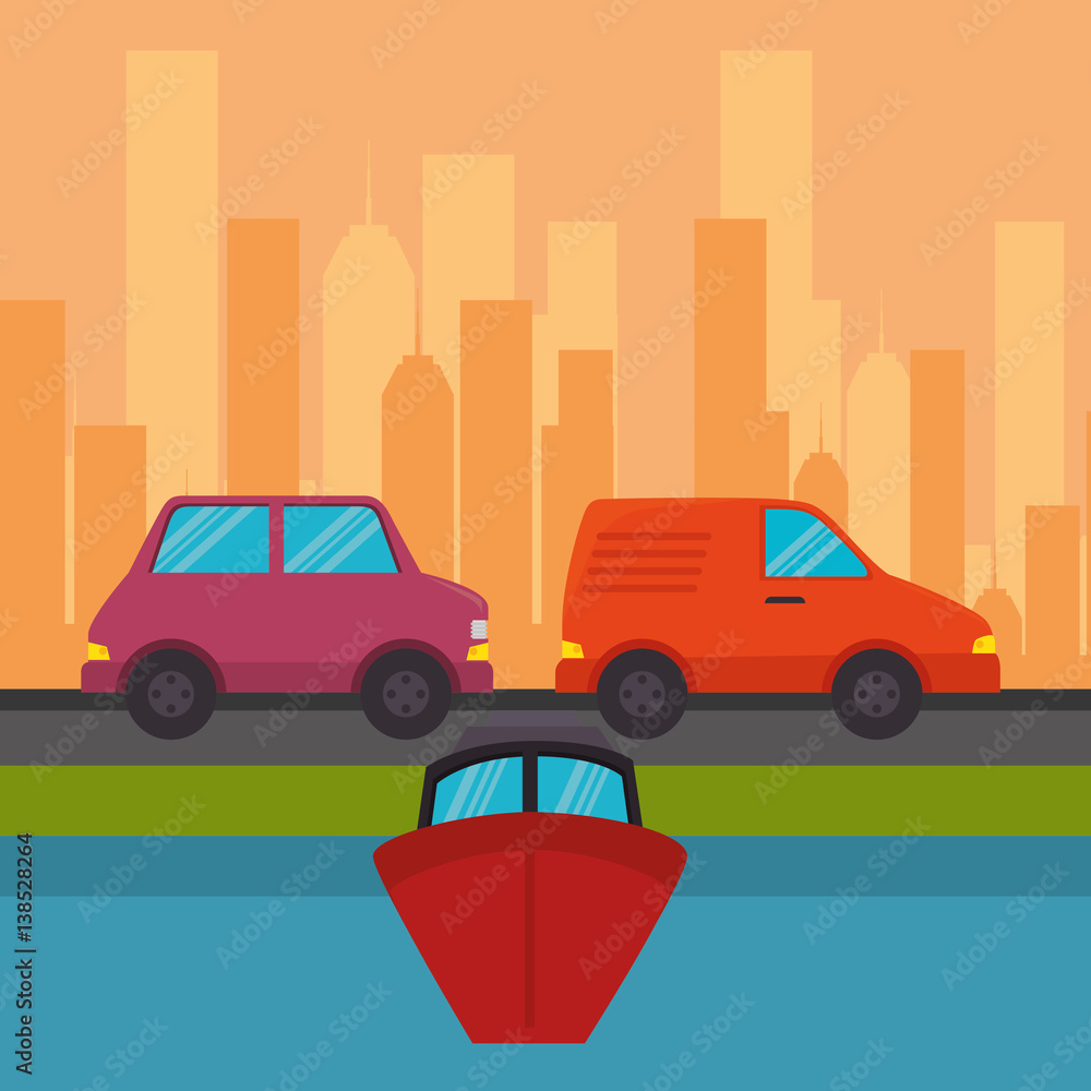 means of transport icons vector illustration design