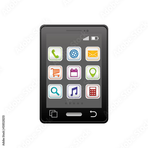 Mobile applications for smartphone icon vector illustration graphic design