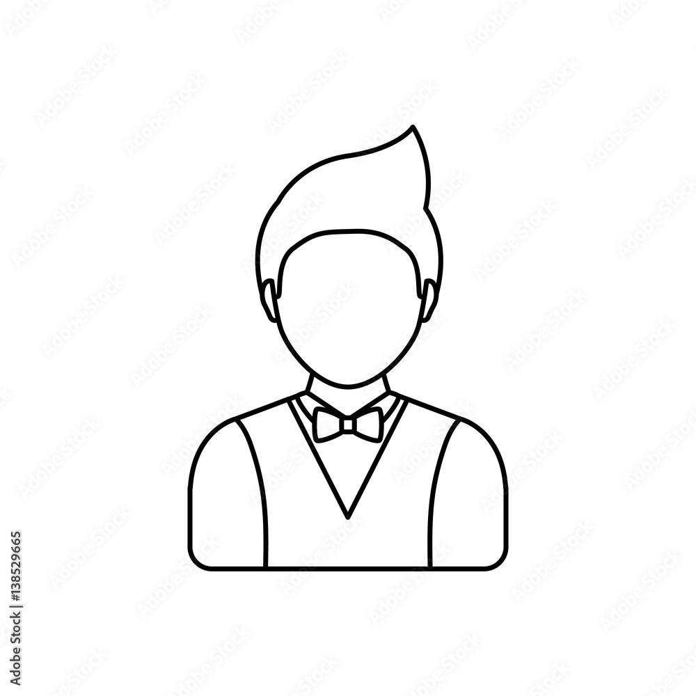 Young man profile icon vector illustration graphic design